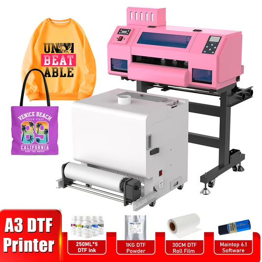 A3 DTF Transfer Printer A3+ XP600 DTF Printer T Shirt Printing Machine A3 With Powder shaking machine for Clothes Hoodies Jeans