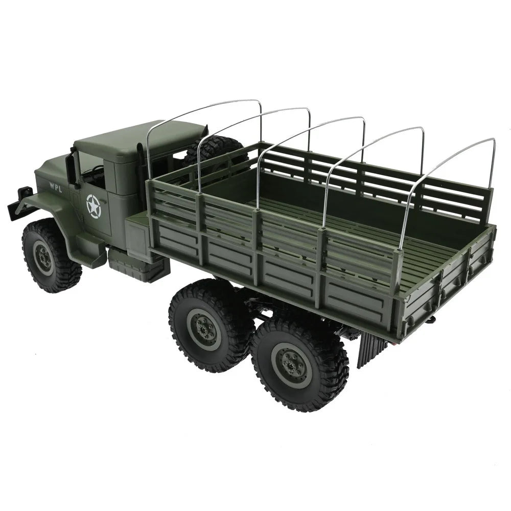 Wpl Naughty Dragon B16 1 6wd Military Truck With Canvas Rc Car Climbing Remote Control Plaything Holiday Birthday Gift Boy