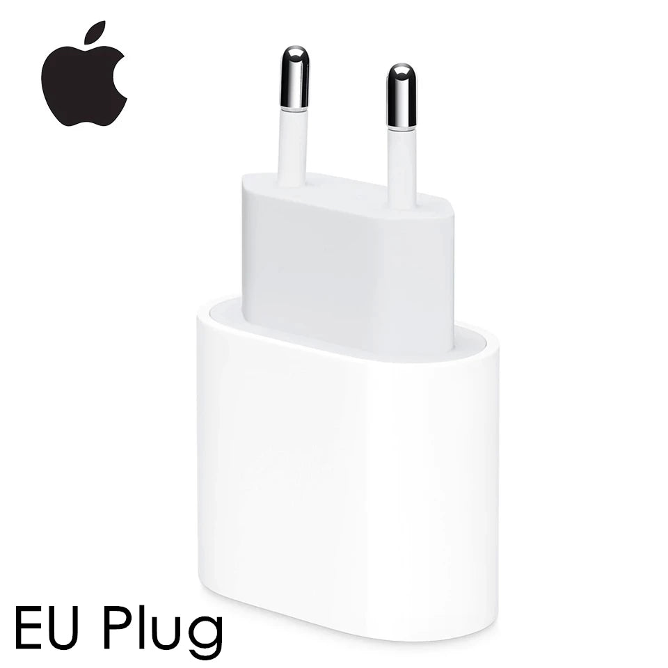 2025 Original 20W USB-C Power Adapter For iphone 16 15 14 13 mini Pro Max Type C fast charger for Apple Cable for iPhone 12 Plus