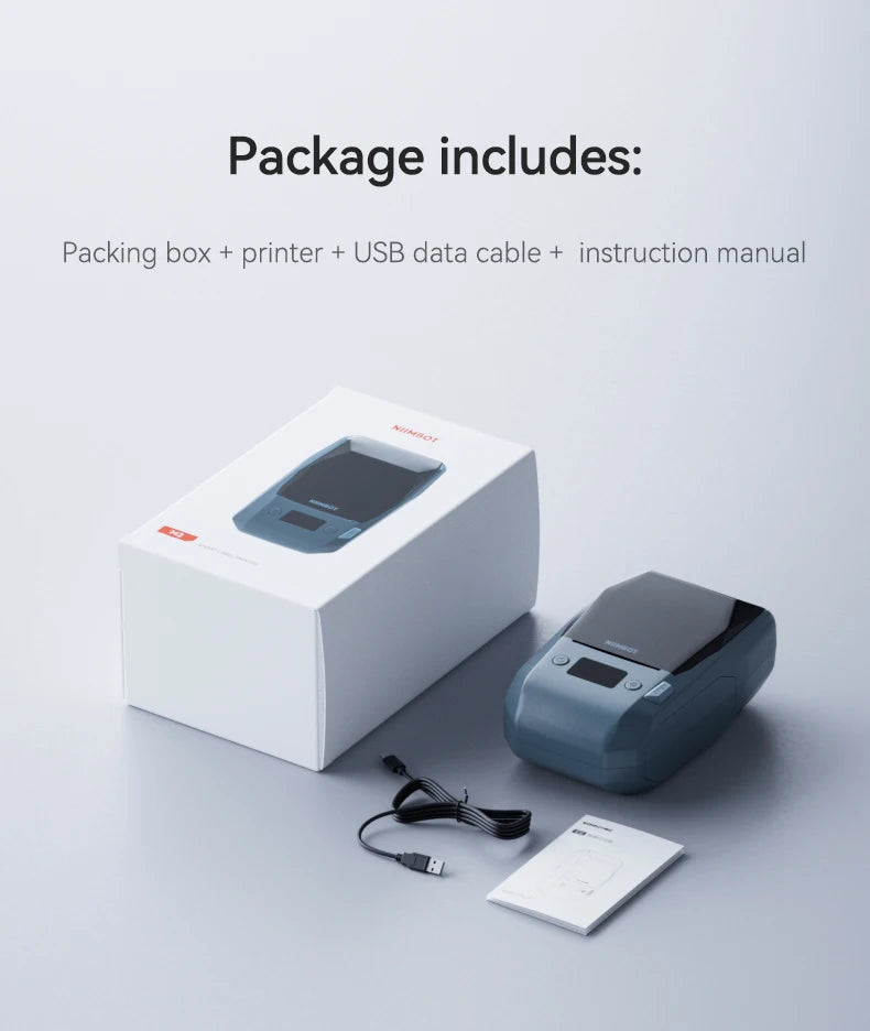 NIIMBOT M2 Portable Thermal Transfer Self-adhesive Label Printer Multi-function Label Making Machine Printer Without Ink