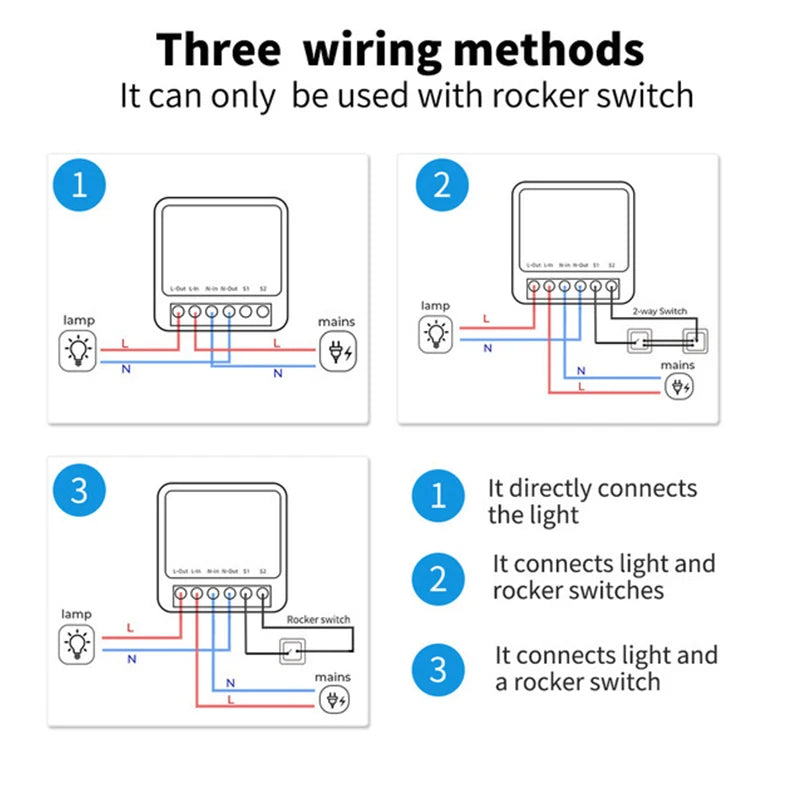 Smart Wifi Switch Smart Home Light Switches Module 2 Way Control Cozylife APP Work With Alexa Google Home Alice Smartthings