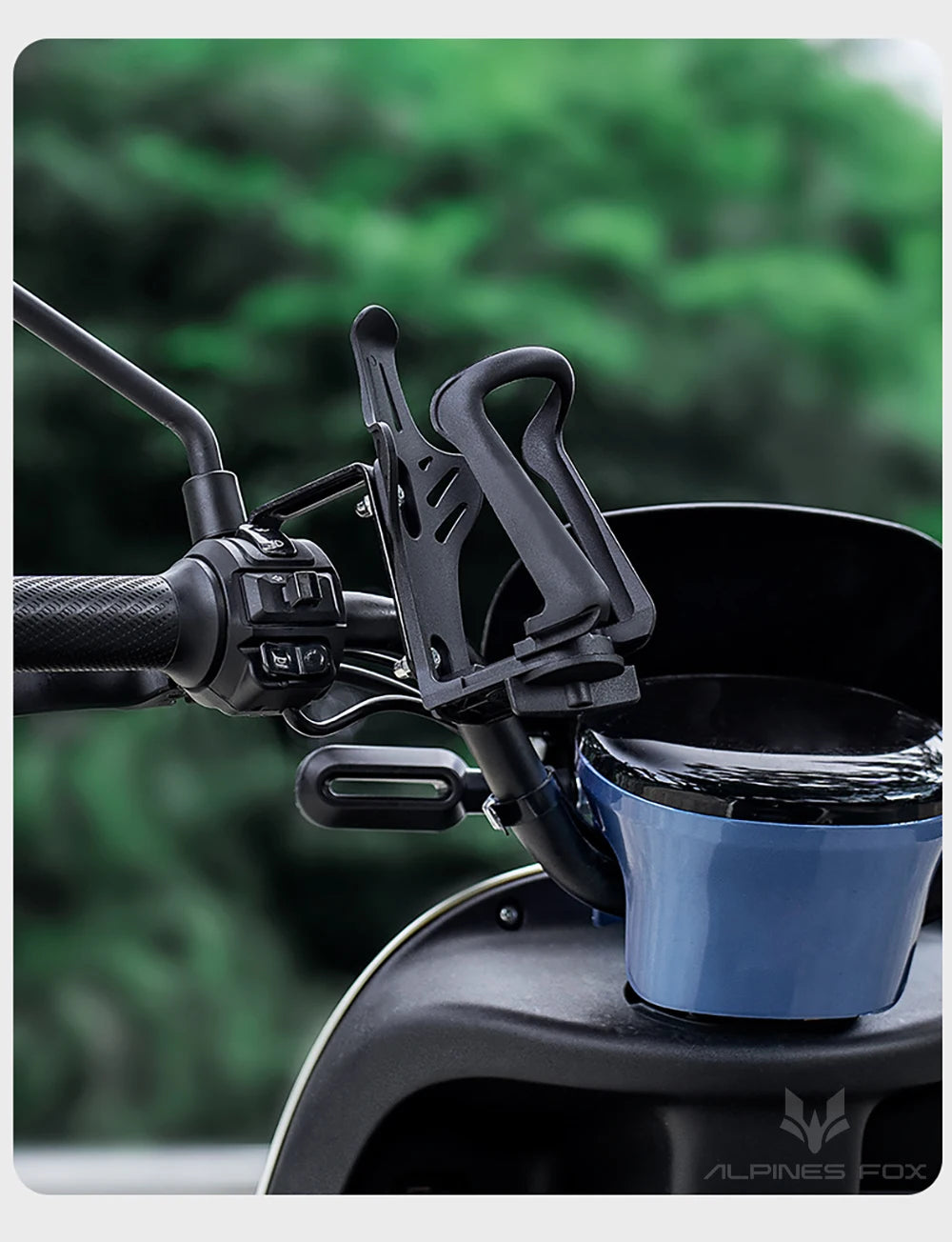 Motorcycle Water Cup Holder Universal Drink Holder Motorcycle Handlebar Bottle Holder Nylon Adjustable Bottle Holder