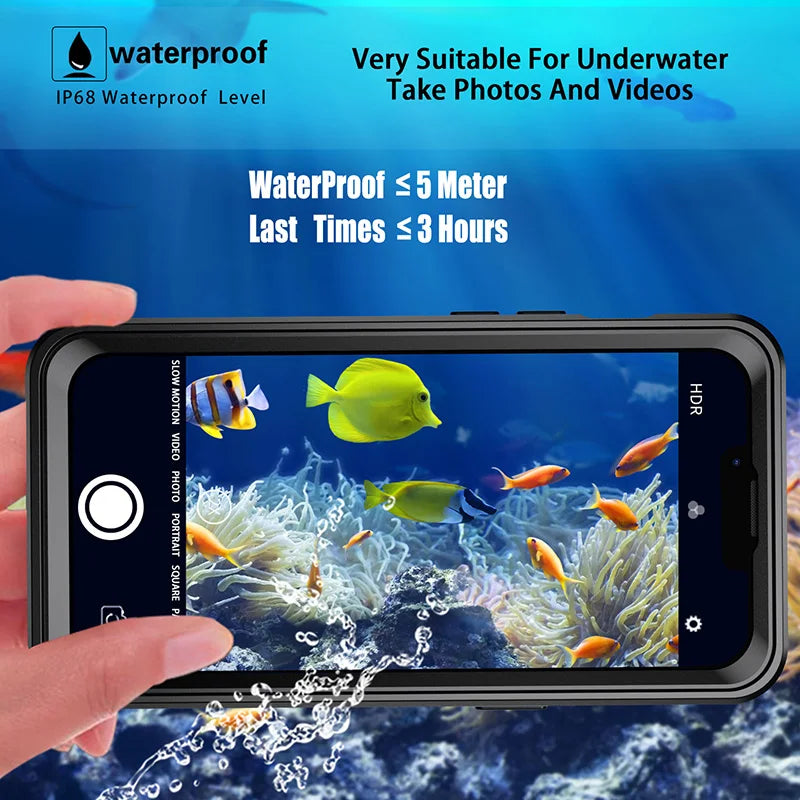 Magnetic Charging IP68 Waterproof Case For Apple iPhone 16 15 14 13 Pro Max Plus Drop proof Cover Diving Swim outdoor sport
