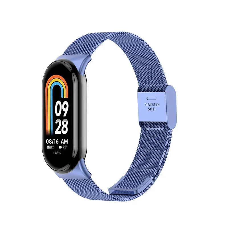 Stainless Steel Strap for Xiaomi Mi 9 8 Band Metal Milanese Bracelet on Mi Band 8 Wristband for Mi Band 9 8 Strap Accessories
