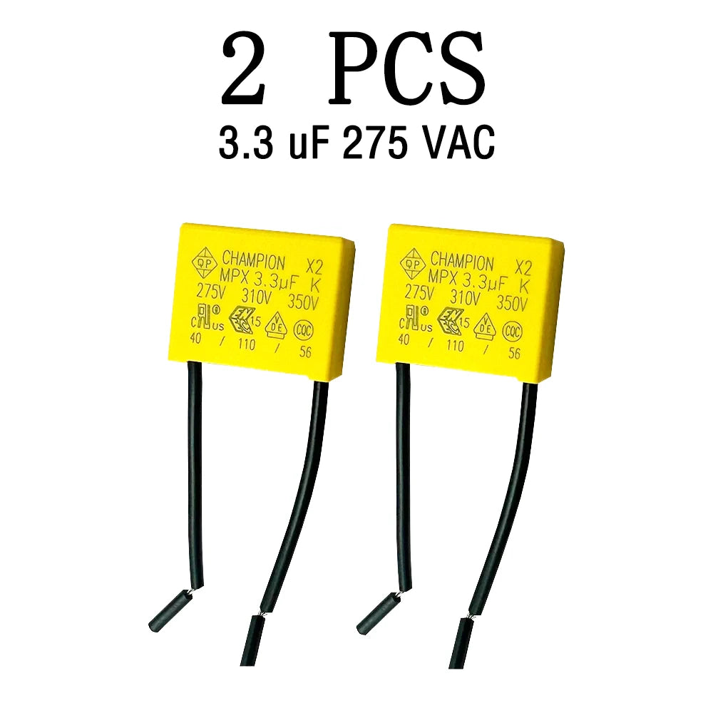capacitor 3.3UF 275VAC anti-light flash safety capacitor.Suitable for smart touch switches without neutral, electric fans, etc