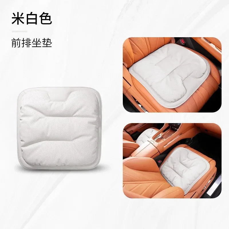 Car Seat Cushion Premium Comfortable Leather Car Seat Cushion Thickened Non-slip Single Piece Front and Rear Seat Cushion