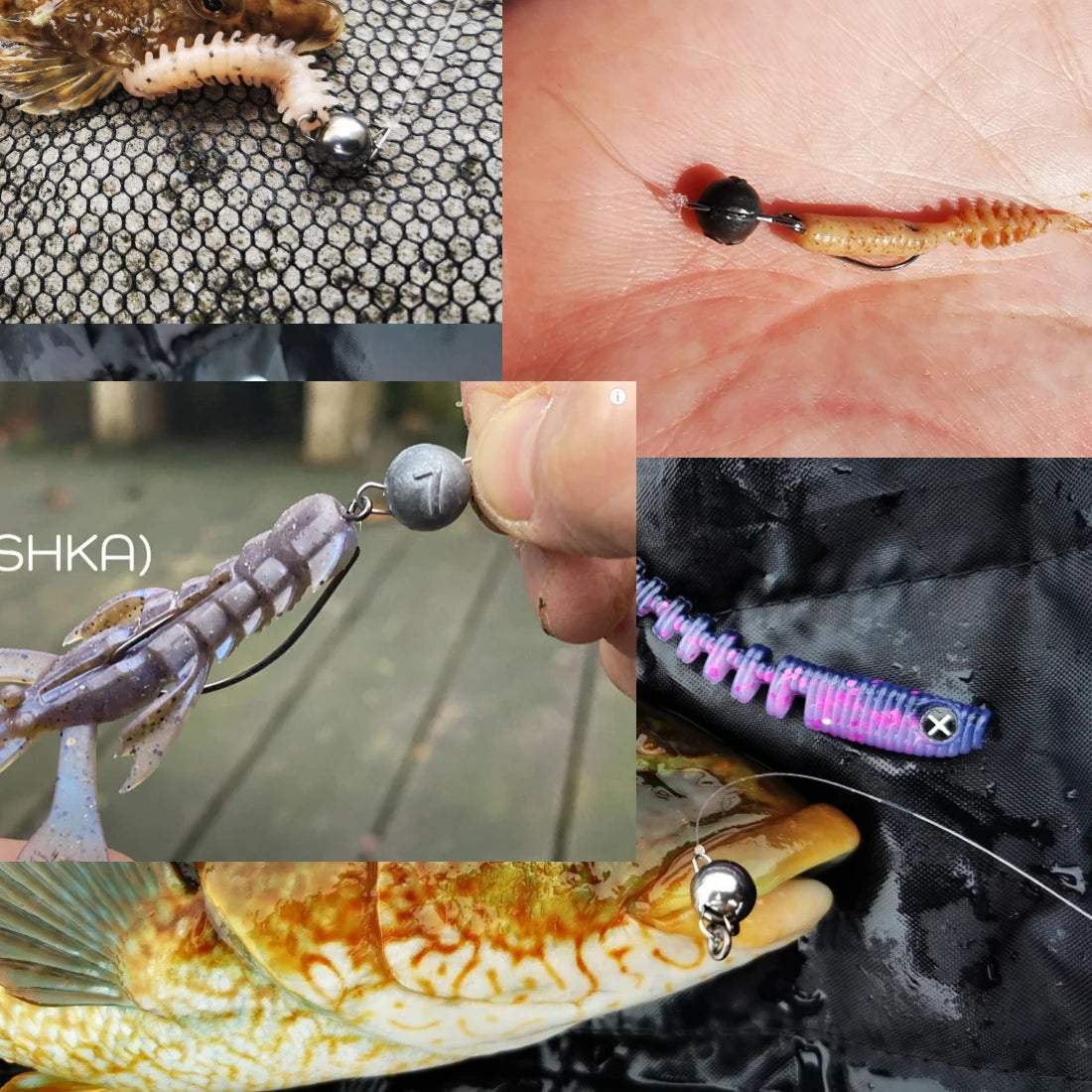 9KM 10Pcs Cheburashka Weights Cheb Ball Sinkers Hook Connector Freshwater