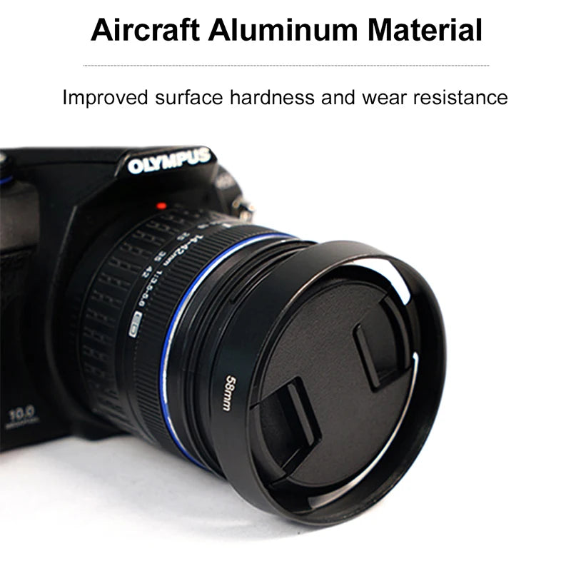 37/39/40.5/43/46/49/52/55/58/62mm Metal Hollow Camera Lens Hood for Fuji Nikon Pentax Sony Olympus Canon Hollow out Lens Hood