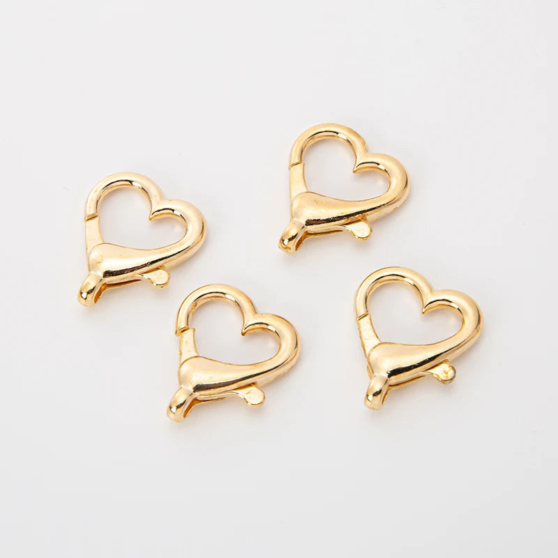 10pcs 22x26mmHeart Lobster Clasp Hook for DIY Keychain Jewelry Key Ring Craft Making Supplies Accessories Findings Material