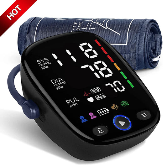 Digital Blood Pressure Monitor Upper Arm Automatic BP Cuff Machine Tonometer LED Sphygmomanometer for Home Use Health Care