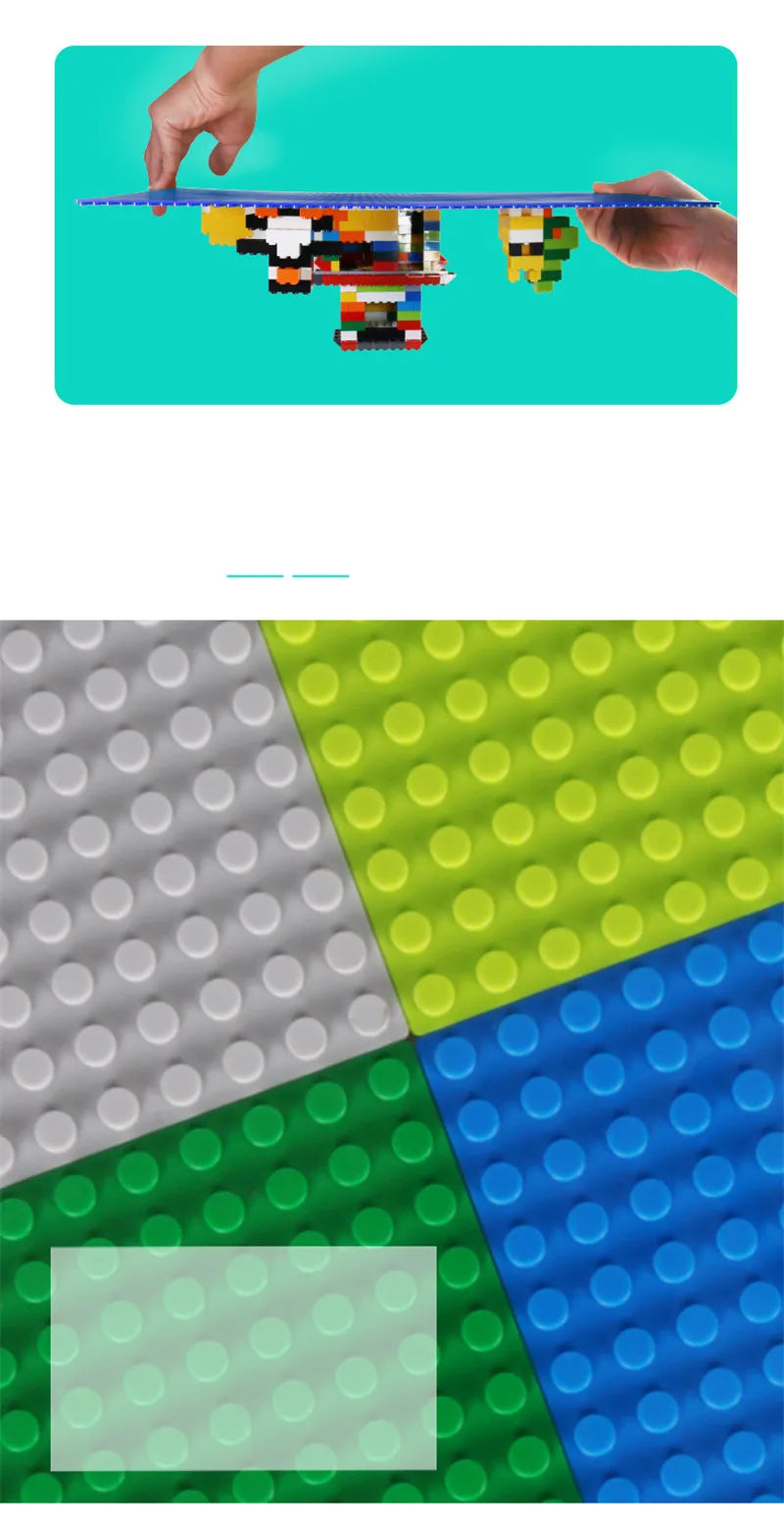 32*64 Dots Classic Building Blocks Base Plate, Children's DIY Assembled Building Blocks Wall Baseplate Compatible Brand Toys
