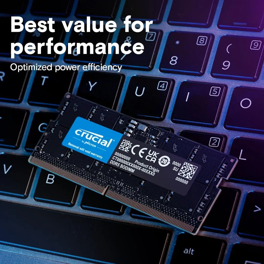 Crucial DDR4 8GB 16GB 3200MHz SODIMM RAM  CL22& DDR5 SODIMM 16GB 32GB 5600MHz CL46 Notebook Memory