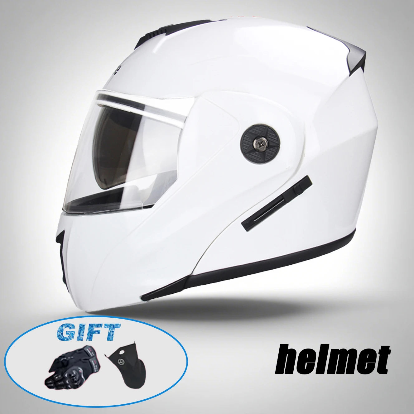 New Modular Motorcycle helmet full face racing with Double sun visor Women man flip up helmet Double lens DOT