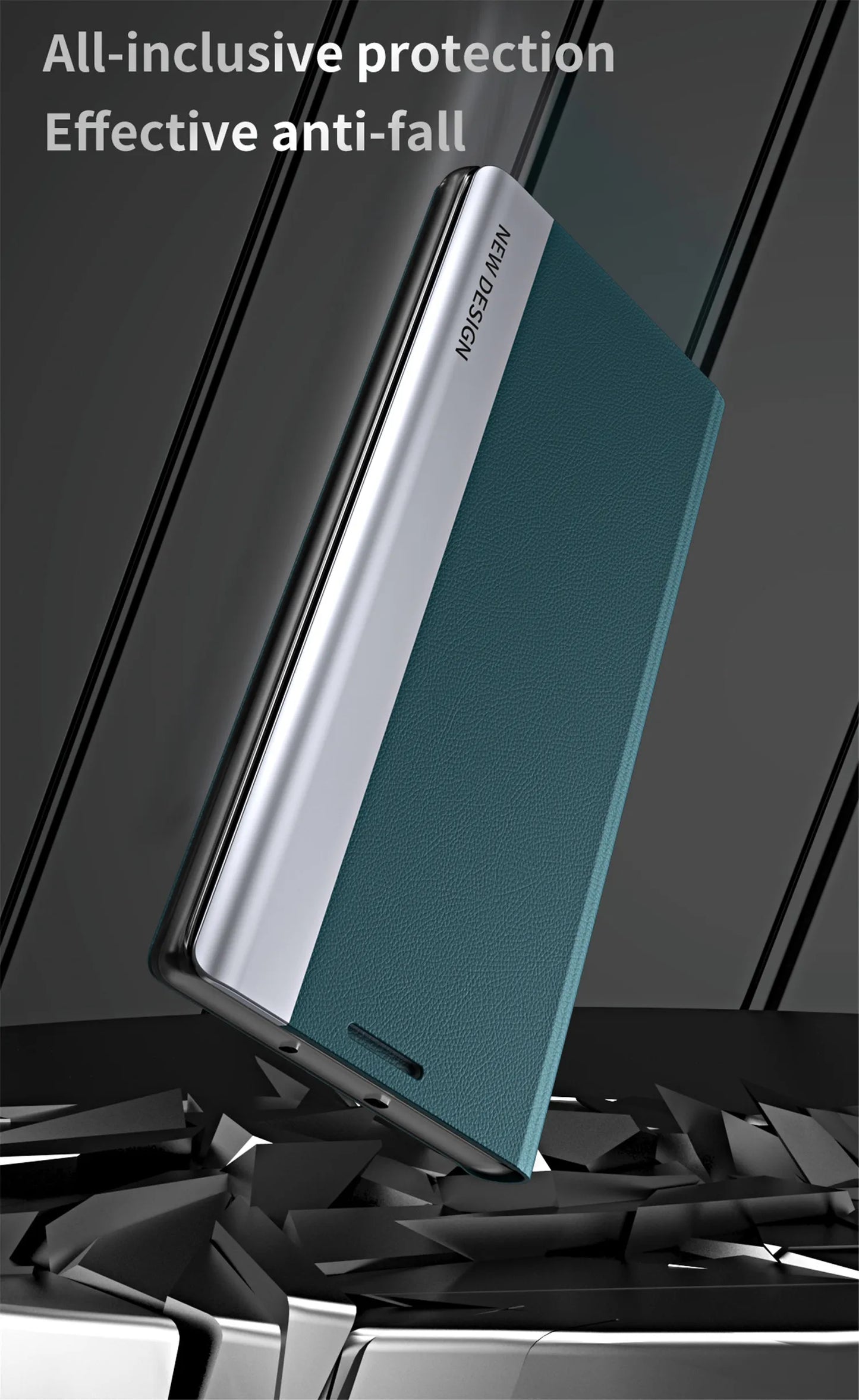 Flip Leather Case For Samsung Galaxy S25 S22 S23 S24 Ultra S9 Plus S10 S20 S21 FE Note 8 9 10 Plus 20 Ultra Luxury Bracket Cover