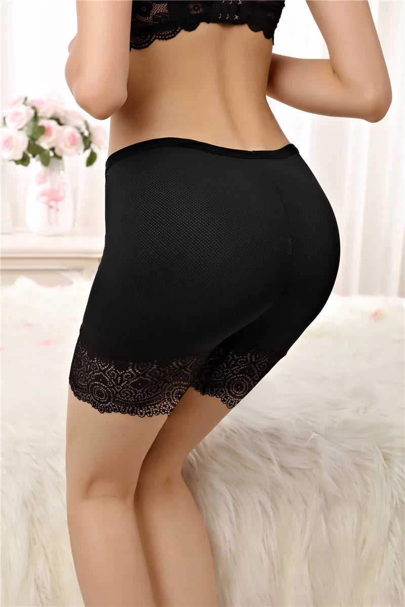 Plus Size Safety Shorts Women Summer Seamless Sexy Lace Anti Chafing Underskirt Boxers Female High Waist Underwear Panties 110KG