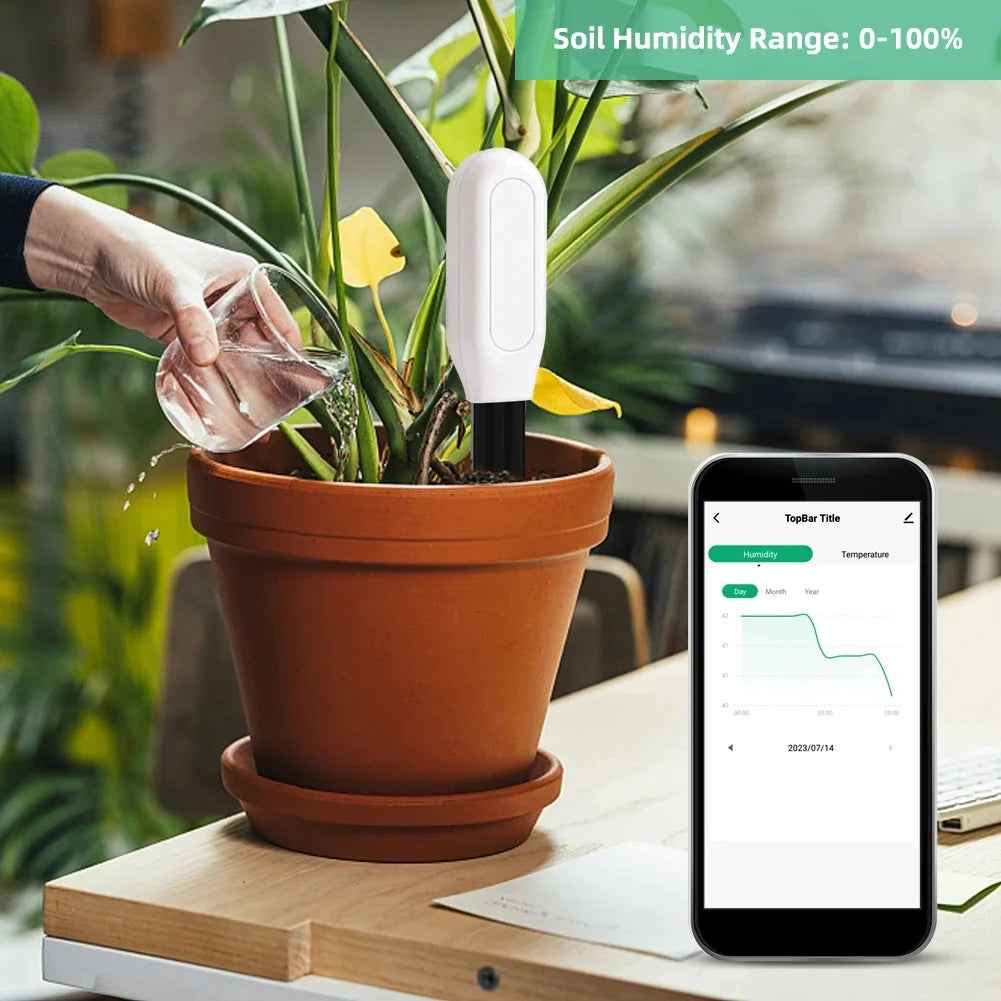 Tuya/Zigbee Smart Soil Tester Wifi Humidity Temperature Moisture Sensor Mobile phone APP Real Time Monitor for Plant Garden