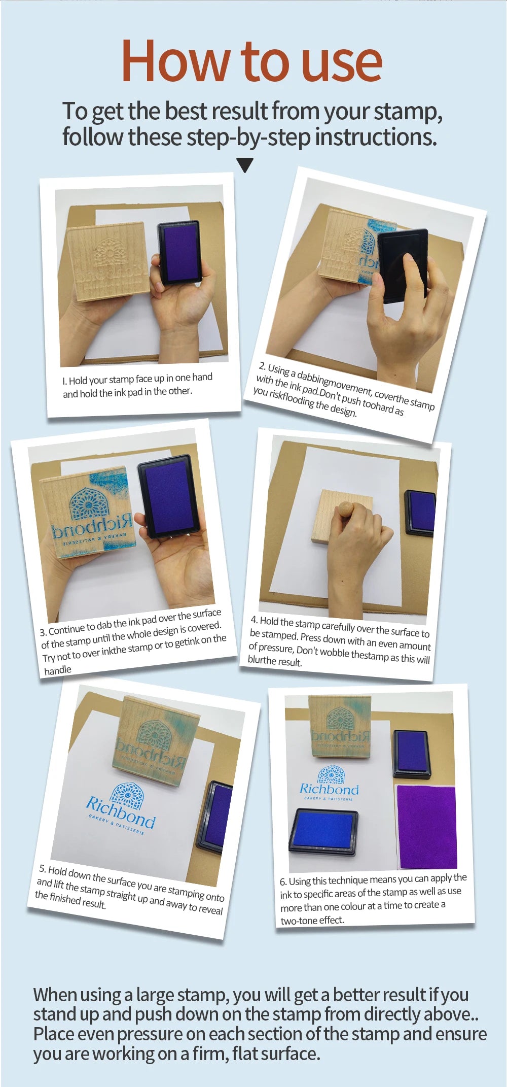 Custom Wooden Stamp Seal Personalized Logo Wedding Party Packaging Stamp Company Address&Name Self Inking Rubber Stamp Artwork