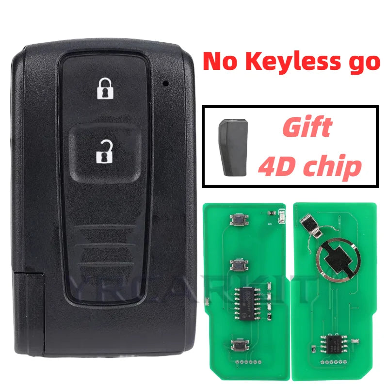For Toyota Prius 2004 -2009 Auto Car Smart Remote Keyless Go Key Fob 2 3 Buttons 312/433MHz 4D Chip Keys FCC MOZB21TG MOZB31EG