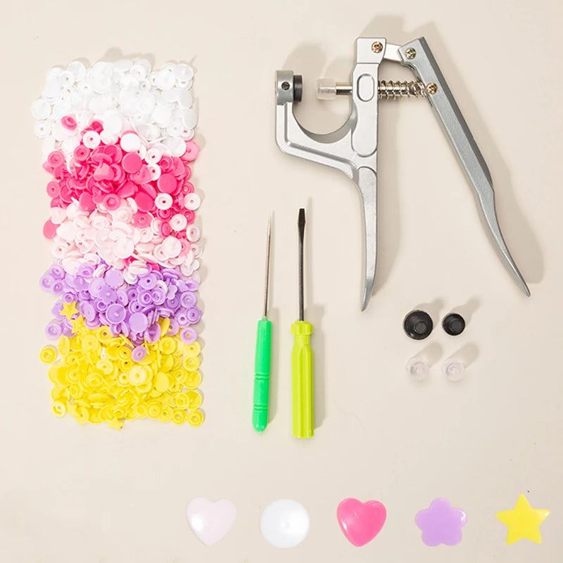 T3/T5/T8 Plastic Snap Button Installation Tool Set Resin Snap Button Hand Press Button Machine Button Manual Pliers