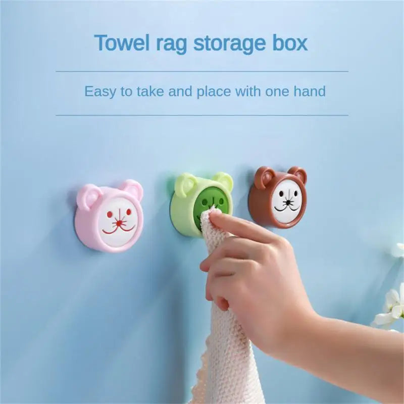 1PCS Towel Storage Plug Strong Load-bearing Kitchen Gadgets Tpe Abs Bathroom Organizer Rack Self-adhesive Home Hook Tools