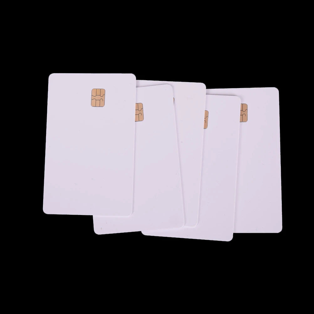 5 Pcs White Contact Sle442 Chip Smart IC Blank PVC Card With SLE4442 Chip Blank Smart Card Contact IC Card Safety 10 years