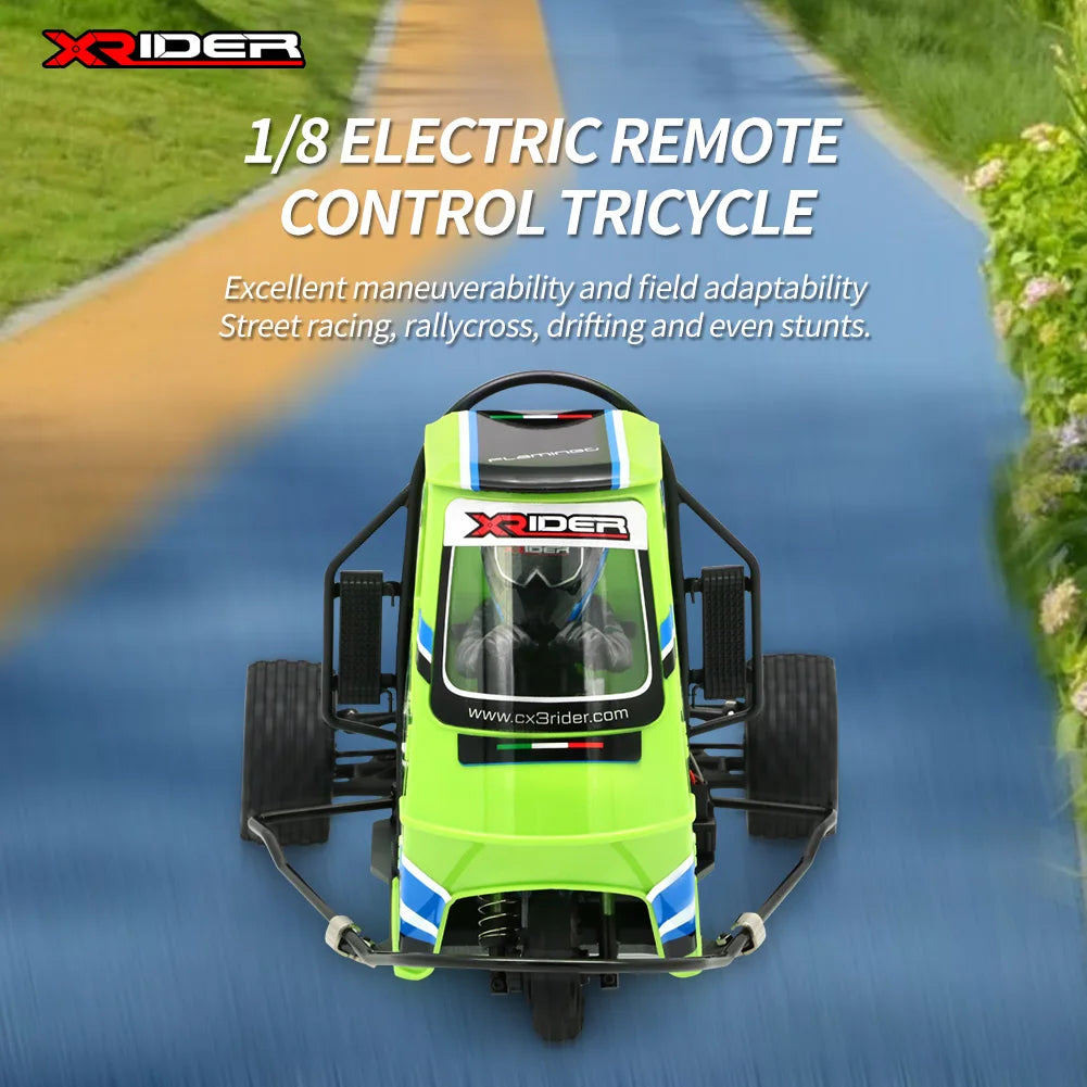 RC Car Remote Control Car 2.4G X-Rider 1/8 Piaggio Ape 1:8 2WD Kids Battery Powered Drift Cars RTR
