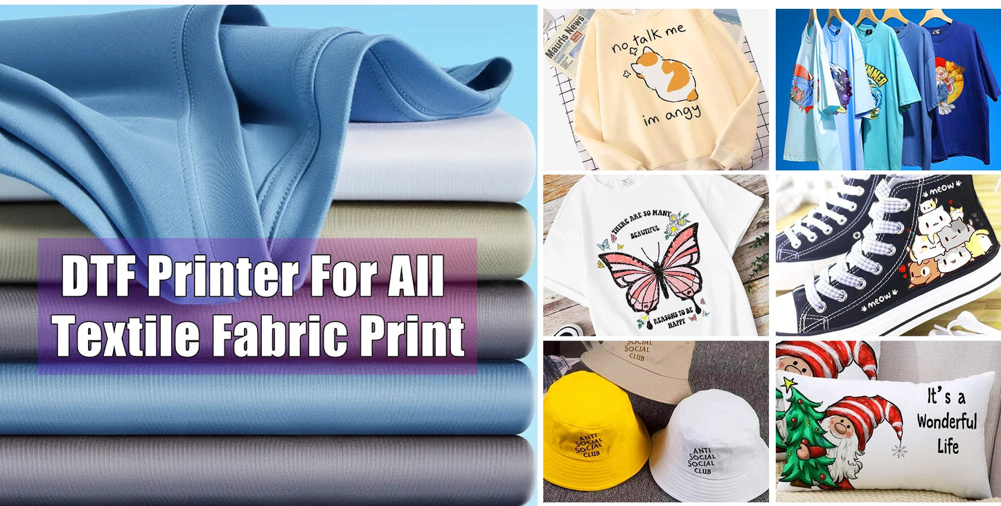 8 Inch A4 DTF Printer Bundle-L800 Direct to Film Printing Machine A4 with DTF Oven DTF Printer A4 for T-Shirts fabrics hoodies