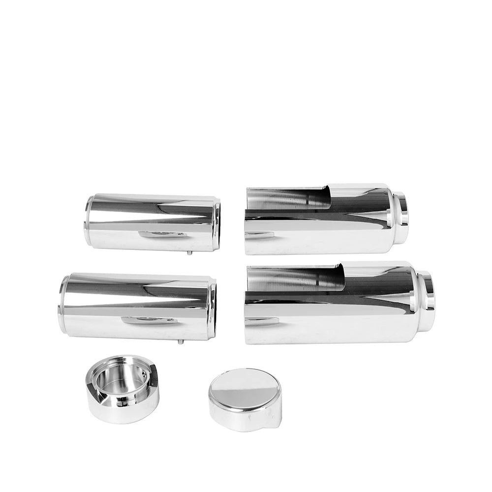 Black/ Chrome Motorcycle Front Upper Lower Fork Cover Tube Cap Set Aluminum For Harley Softail FXBR/S Breakout 107 114 2018-2022