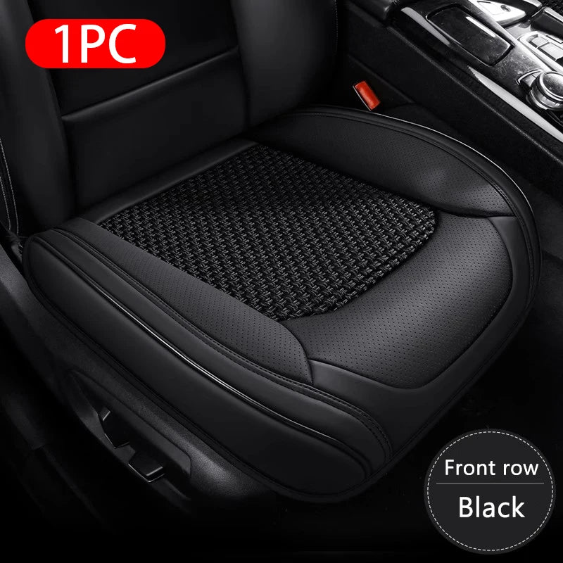 SEAMETAL Breathable Car Front Seat Cover Ice Silk Cooling Seat Cushion Full-Wrapped Anti-Scratch Car Seat Protector Universal