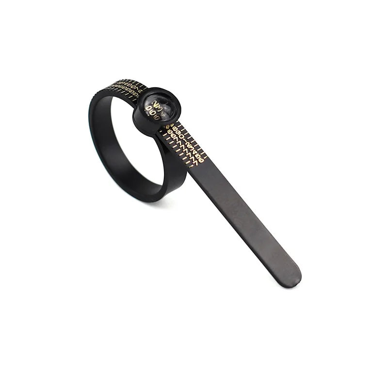Ring Ruler Ring Measuring Tape Ring Measuring Tool Annular Coil Finger Size Filter with Magnifying Glass US UK EU HK Size