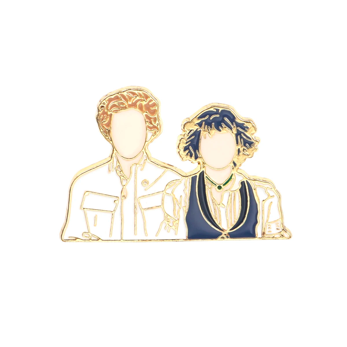 Love Movie Characters Pins Cartoon Badges Brooches for Clothing Enamel Pin Couple's Badges Jewelry Accessories Gifts for Friends