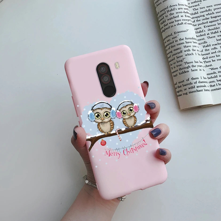 For xiaomi Pocophone F1 Case for xiaomi Poco F1 Case Silicone Soft TPU Phone Cases for PocoF1 Back Cover Heart Butterfly Bumper