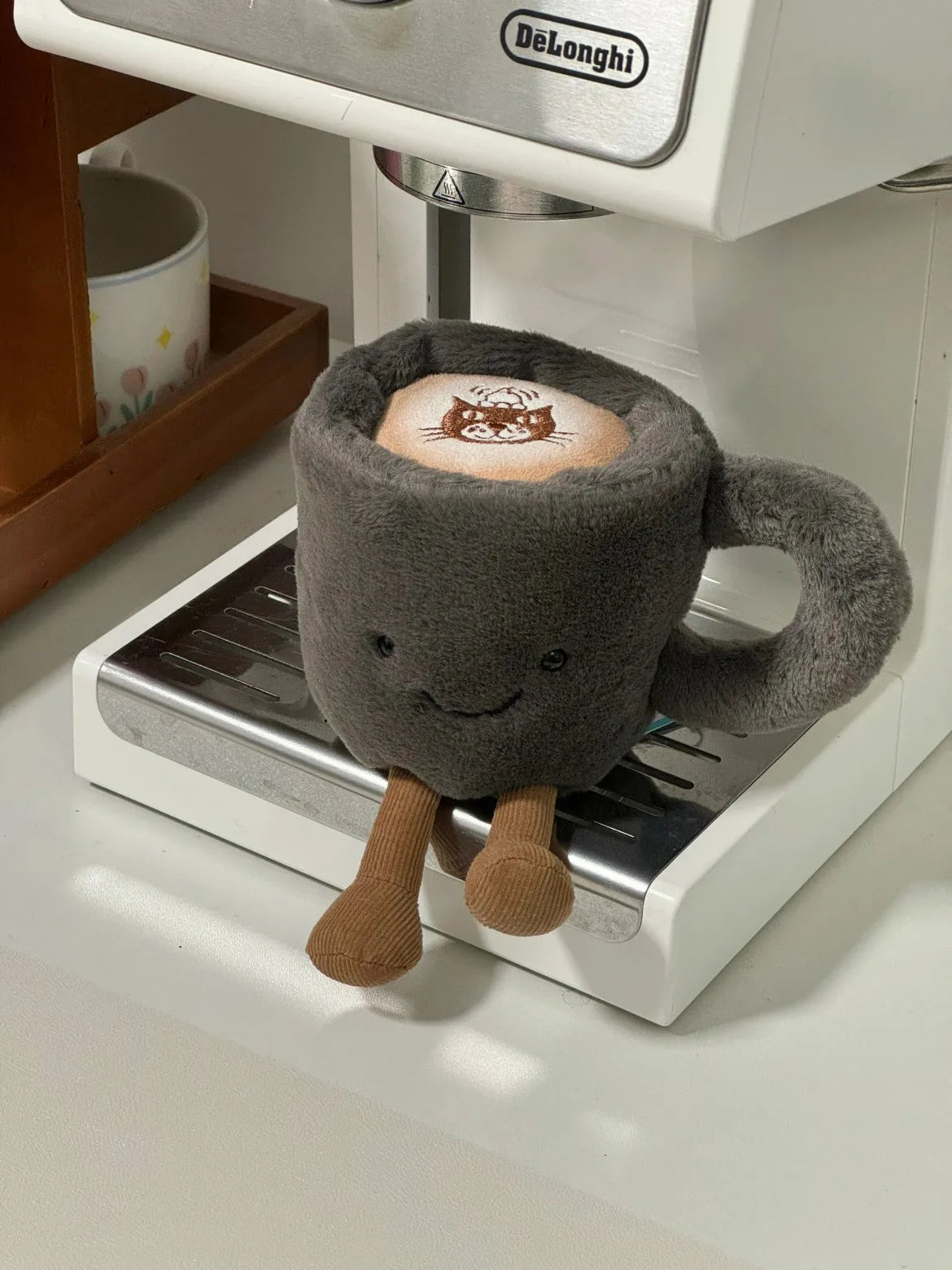 Jelly Cat Plush Fun Coffee Cup Cute Plush Toy Soothing Sleep Plush Doll Trendy Gift Plush Doll Cute Backpack Plush Pendant