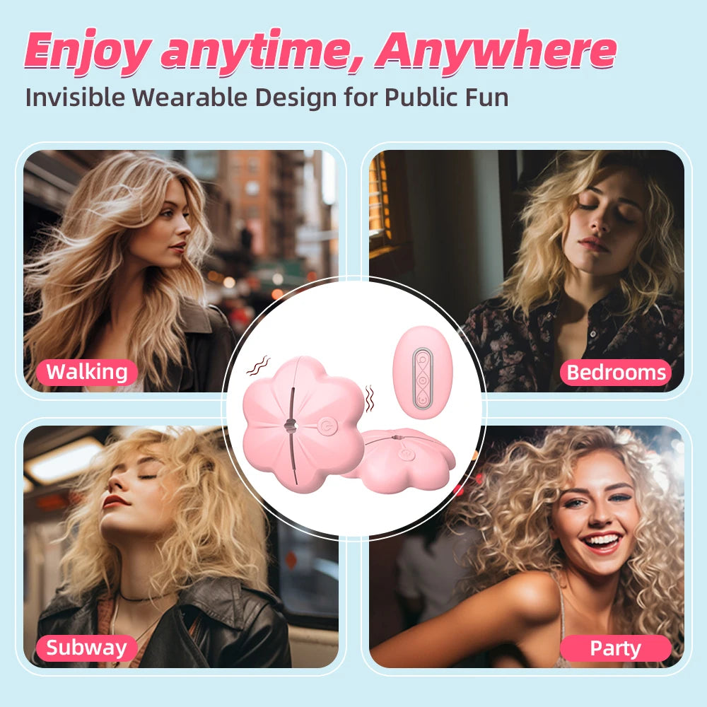 Nipple Clamps Vibrating Massager Remote Control Invisible Wear Sex Toys for Women Breast Pleasure Stimulate Foreplay Teasing Toy