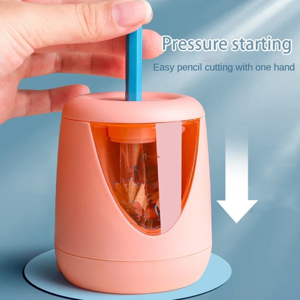 Automatic Electric Pencil Sharpener Multifunctional Cute Sharpener for 6mm-8mm Pencil Primary Students Children Stationery Gift