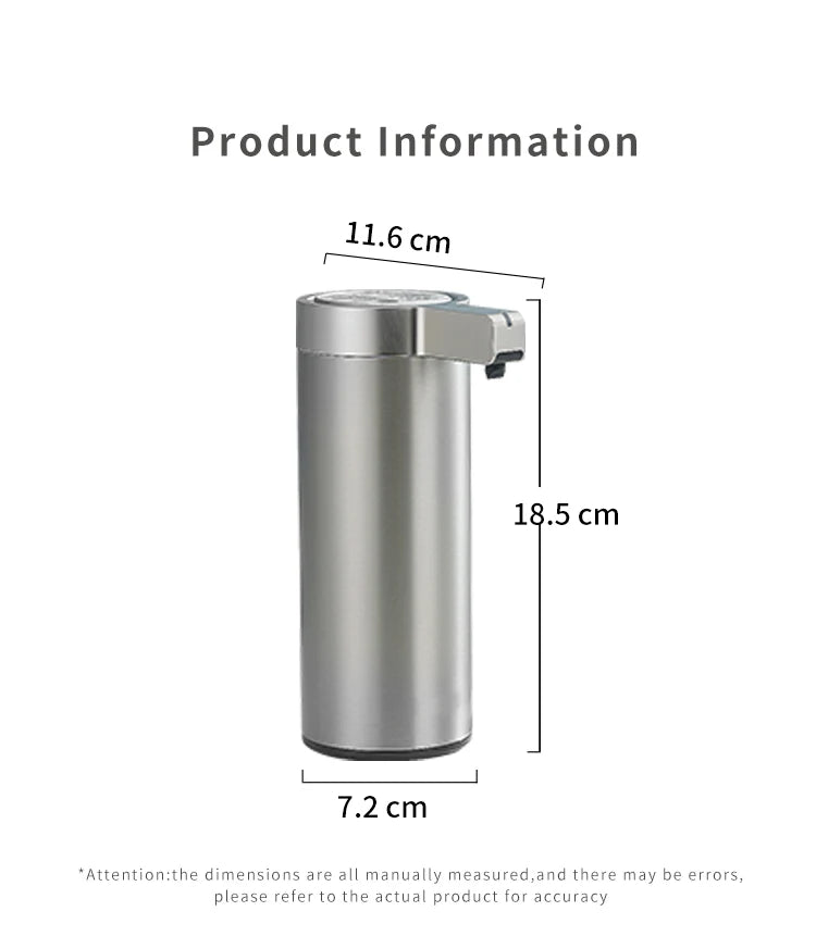 Kitchen Soap Machine Automatic Sensor Out of Hand Sanitizer Smart Electric Body Wash Soap Dispenser 304 Stainless Steel