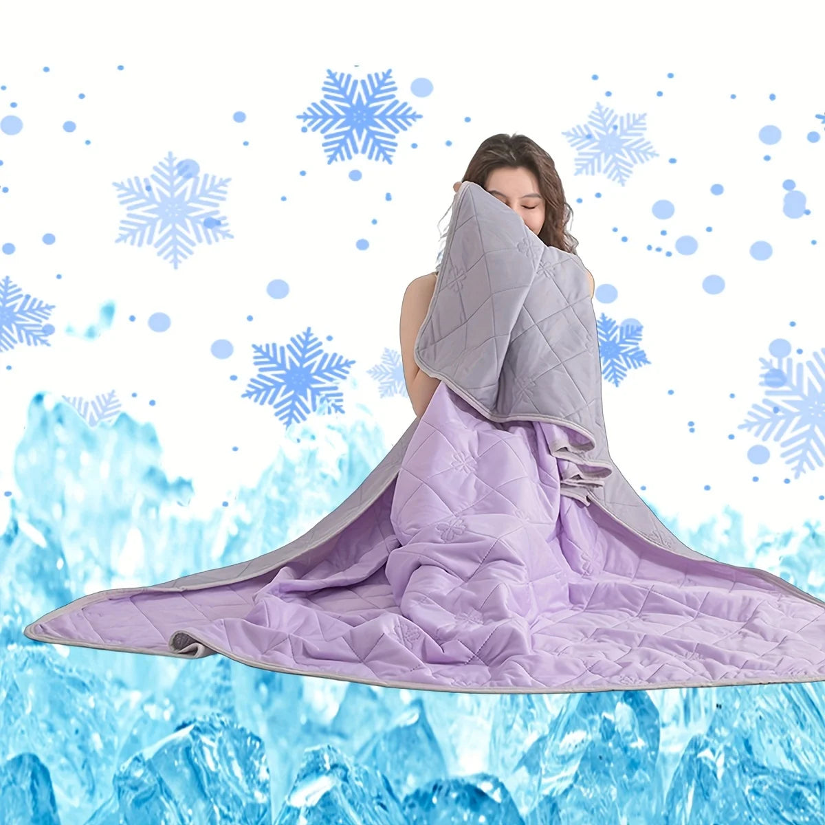 Summer Bed Cooling Blanket Silk Air Conditioner Quilt Is Soft, Breathable, Light, Heat Absorbing, Solid Color Pattern Quilt