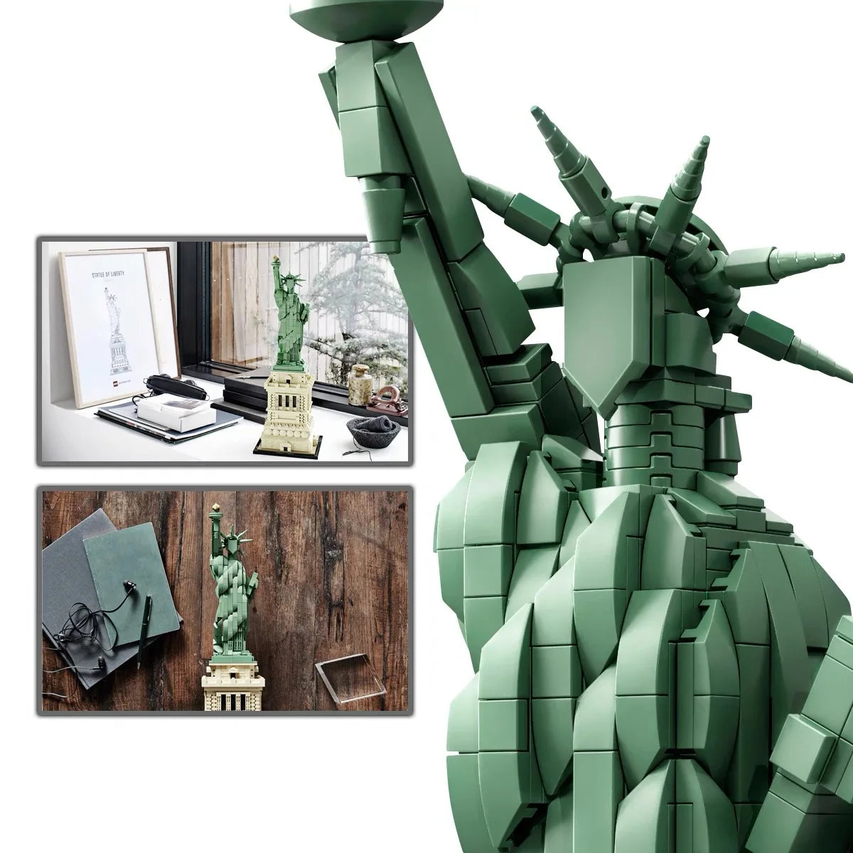 2025 NEW 1685 Pcs Architecture Statue of Liberty Large Collection Building Set Model Gift for Kids and Adults Compatible 21042