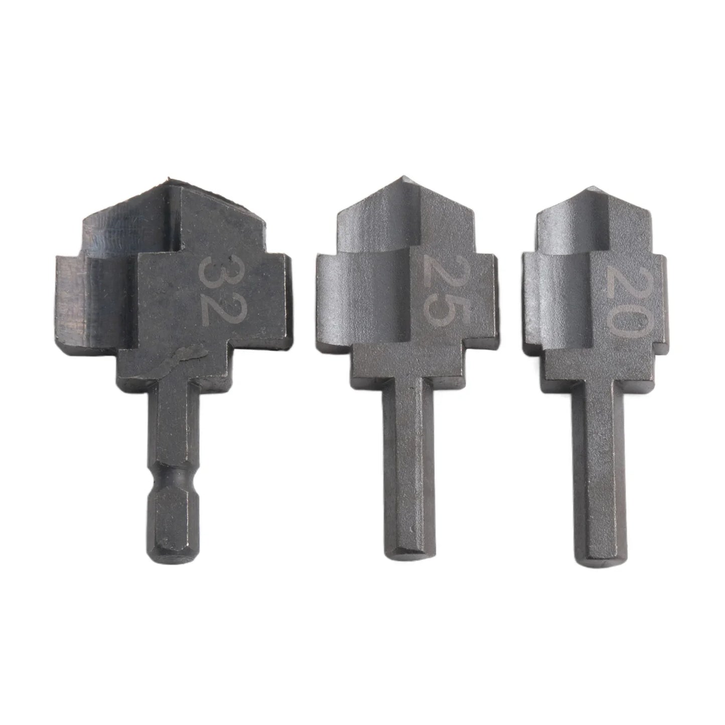 3pcs PPR Lifting Drill Bit Step Socket Water Pipe Expansion Connector Drill Punch Plumber Reamer Ream Hole Elbow Tee Tool