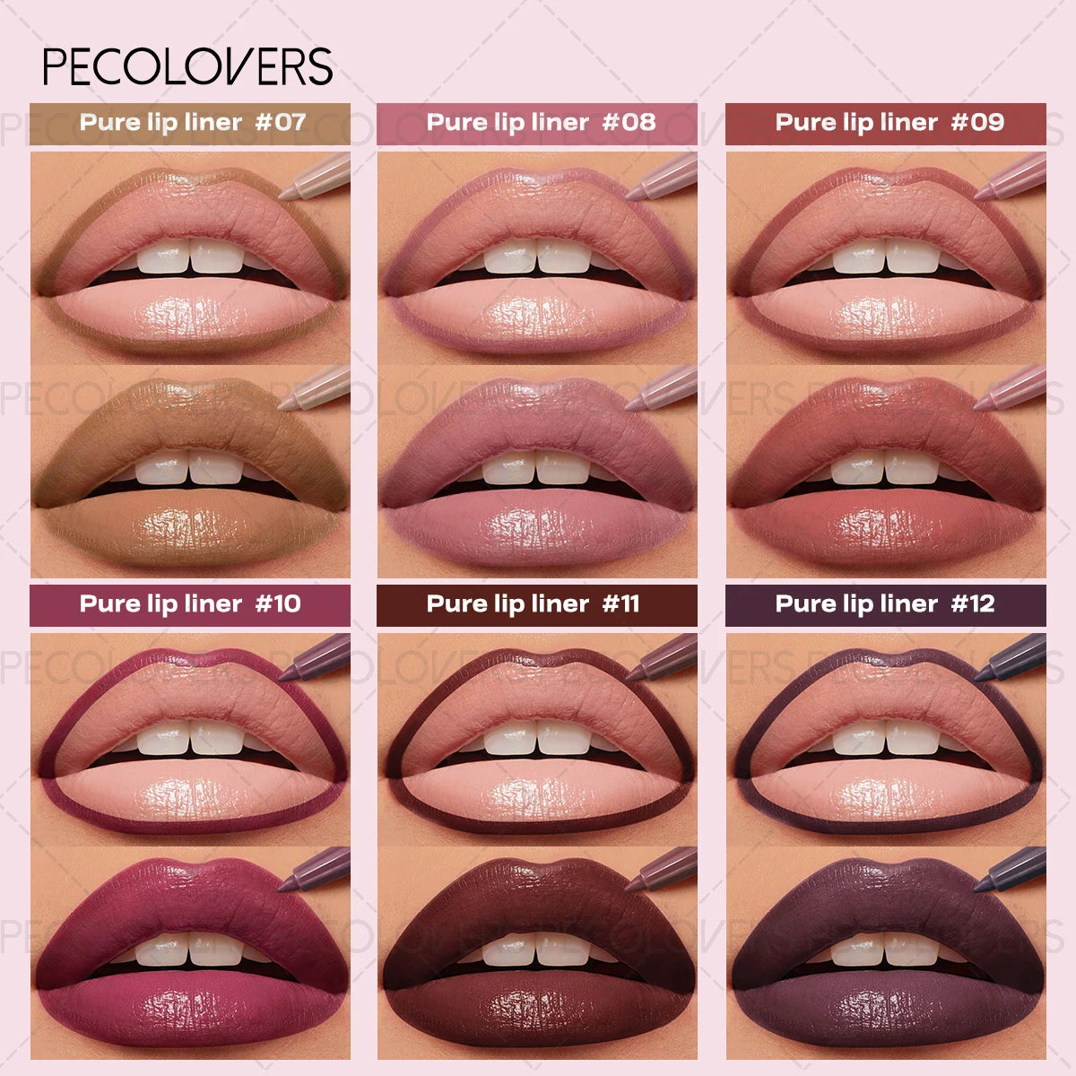 Matte Lip Liner Lipstick Pen, Waterproof Long-lasting Non-sticky, Natural Lip Makeup Look, for All Lip Types, Perfect Gifts