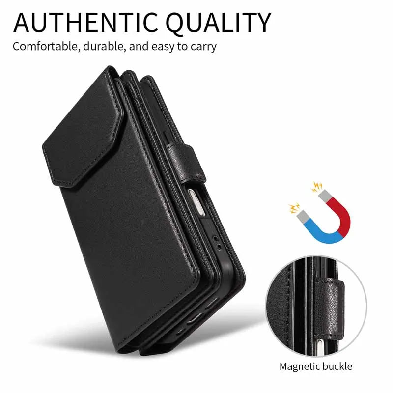 Leather Case For Samsung Galaxy S25 Ultra S24 S23 S22 S21 FE S20 S10 Plus Note 10 8 9 20 Edge Flip Wallet Multi-card Phone Cover