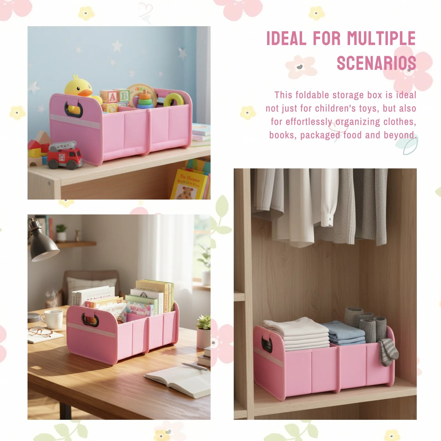 Trunk Organizer for suv, Foldable portable car storage box for camping outdoor storeroom,space saving multi functional