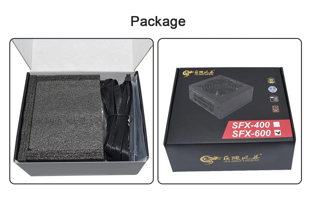 80Plus Bronze 400W 600W 110-230V Full Modular SFX Micro PC PSU High Efficiency Silent Fan Game Computer Power Supply