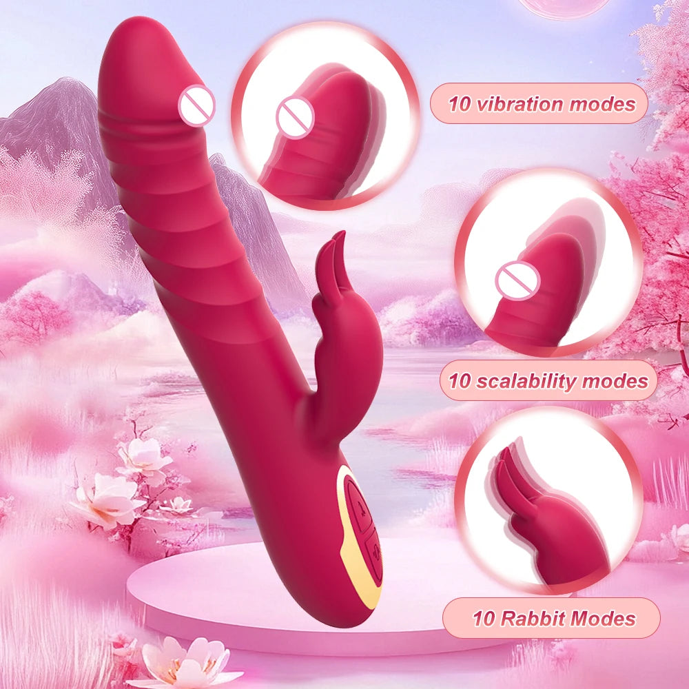 Beginner G-Spot Vibrator Thrusting Dildo Clitoris Stimulator 10 Vibration Female Masturbator Sex Toys for Couple Pleasure