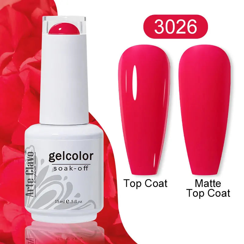 Arte Clavo 15ml Gel Polish Hybrid Varnishes 179 Colors Nails Art For Manicure Soak Off UV Need Top Base Primer Gel Nail Polish