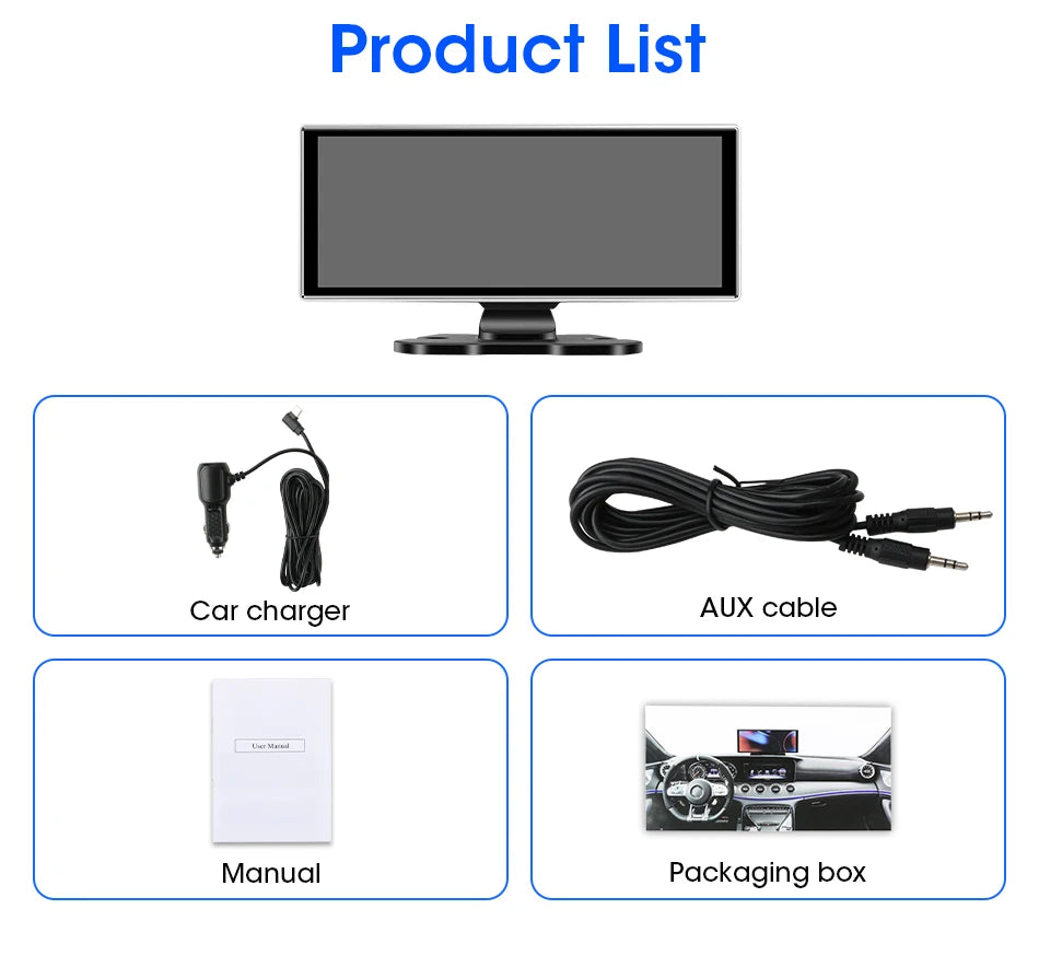 Vtopek 11.26'' Car DVR 4K Front Cam 1080P Rear Cam Touch Screen Wireless Carplay Android Auto Dual Recording Smart Car Player