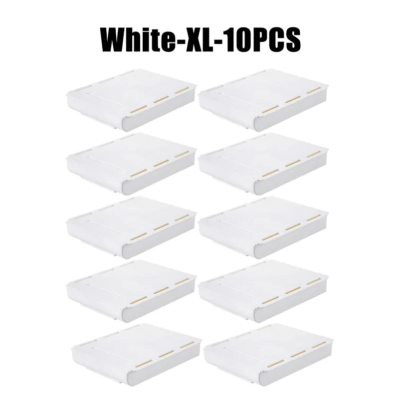 Hidden Storage Box Desk Storage Drawer Self-Adhesive Plastic Table Storage Holder Simple Sundries Cosmetics Stationery Organizer