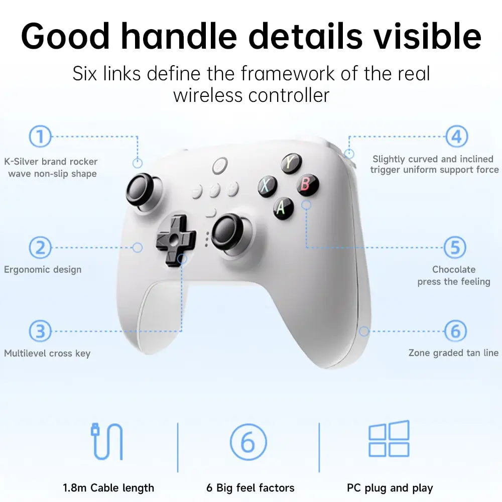 8Bitdo Ultimate 2.4g Wireless Controller ALPS Joystick Switch Controller for PC Steam Deck and iPhone Android TV