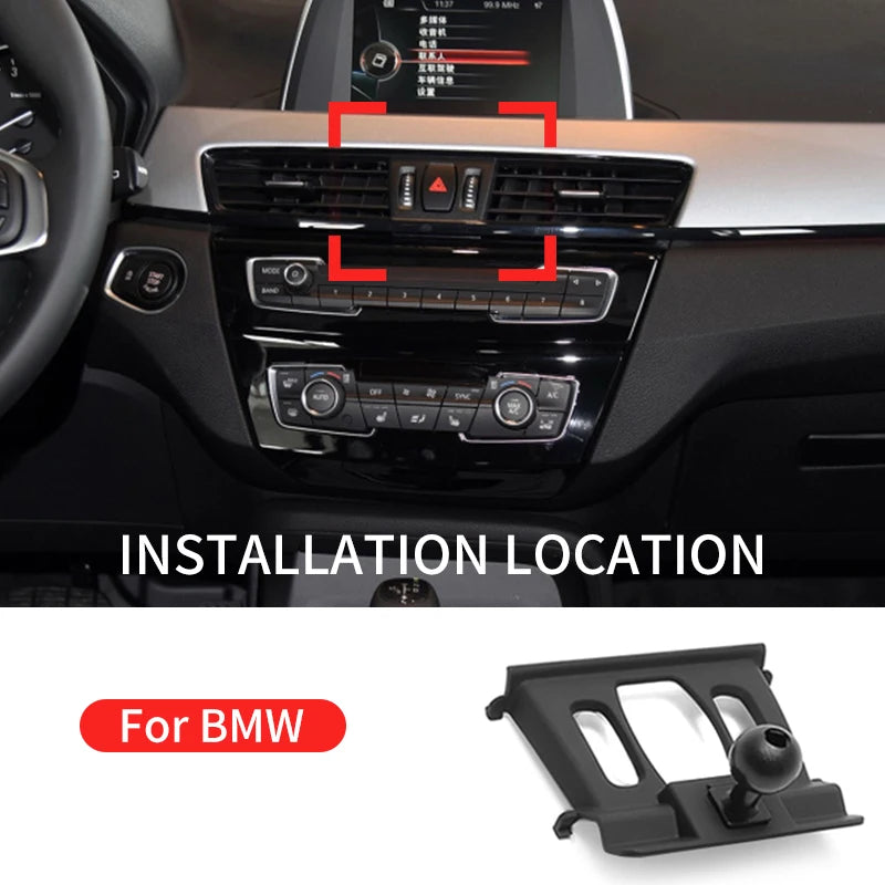 Car Phone Holder For BMW X1 X2 F39 F47 F48 F49 2012-2022 Gravity Navigation Bracket Air Outlet Clip Bracket Rotatable Support