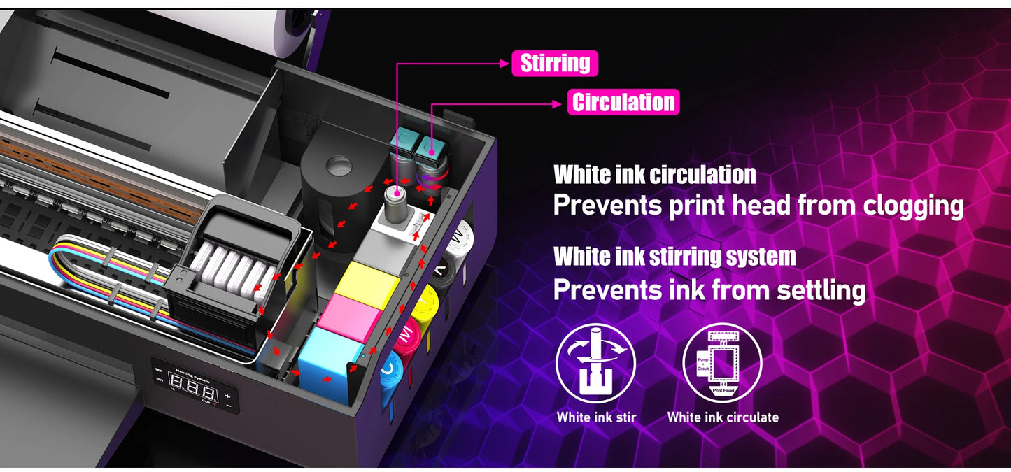8 Inch A4 DTF Printer Bundle-L800 Direct to Film Printing Machine A4 with DTF Oven DTF Printer A4 for T-Shirts fabrics hoodies